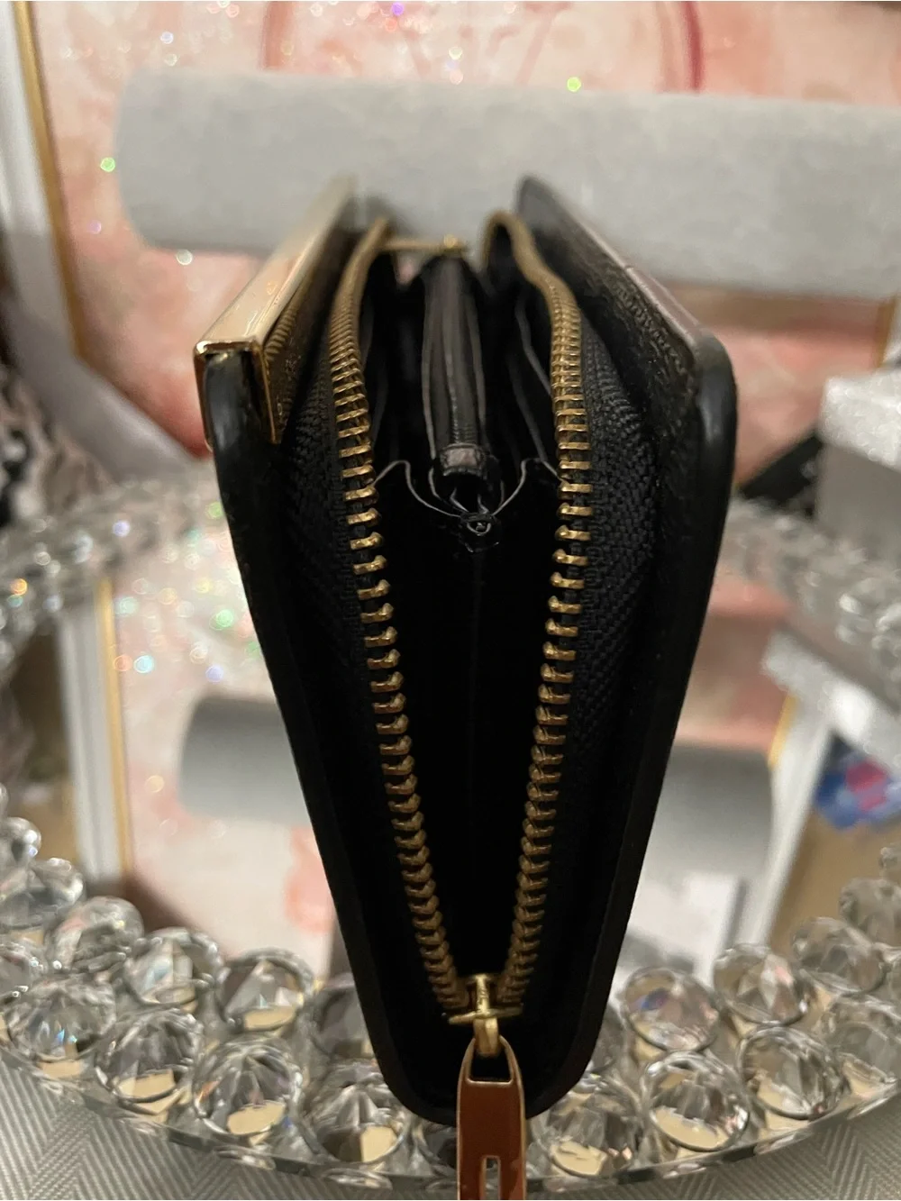 Ted Baker clutch  Black Textured Leather EUC